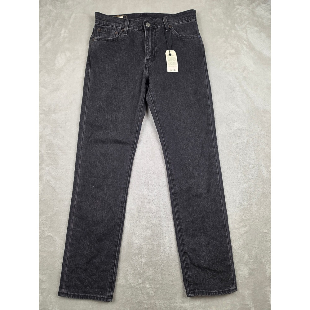 Levi's Premium 511 Slim Jeans Mens 29x30 Black Denim Selvedge Red Line Stretch